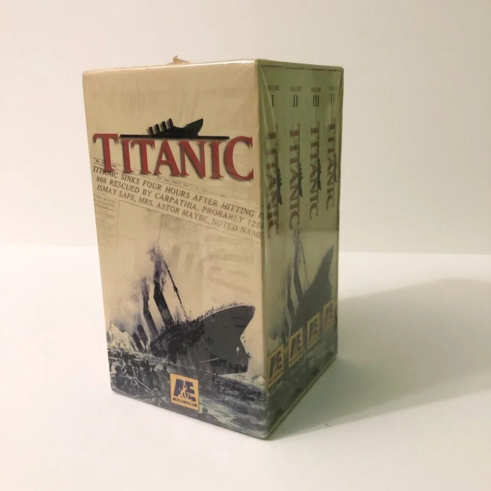 A&E Titanic 4 VHS Tape Documentary Series on the Sinking of the Titanic